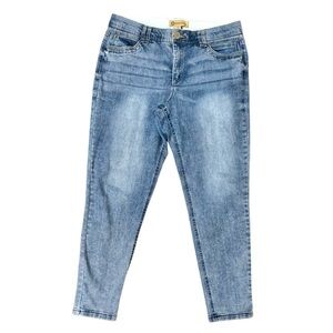 Democracy Ab Technology Crop Ankle Skinny Jeans Light Wash Stretch Women's 14